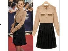 明星同款长袖裙子,时尚长袖裙子的潮流演绎